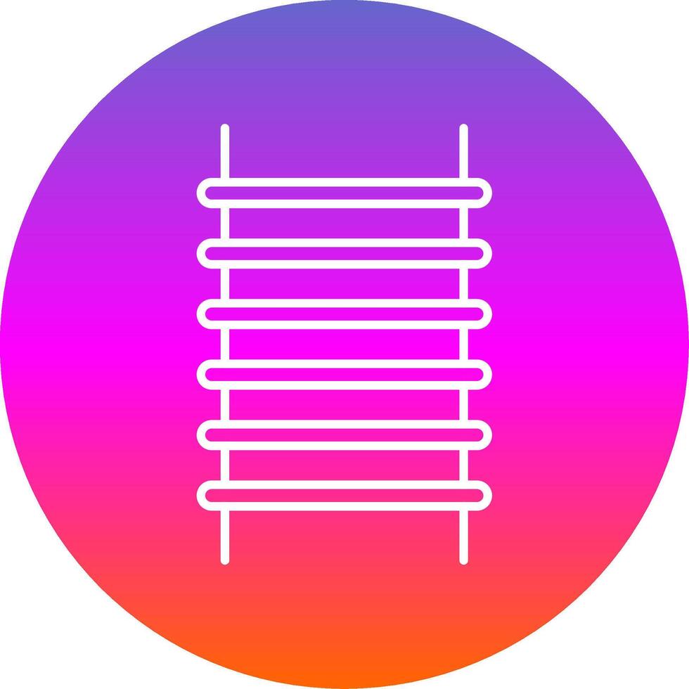 Step Ladder Line Gradient Circle Icon vector