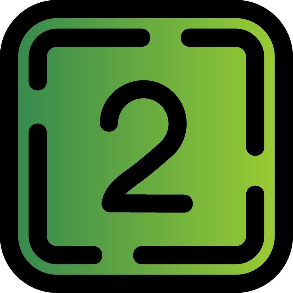 Two Filled Gradient Icon vector