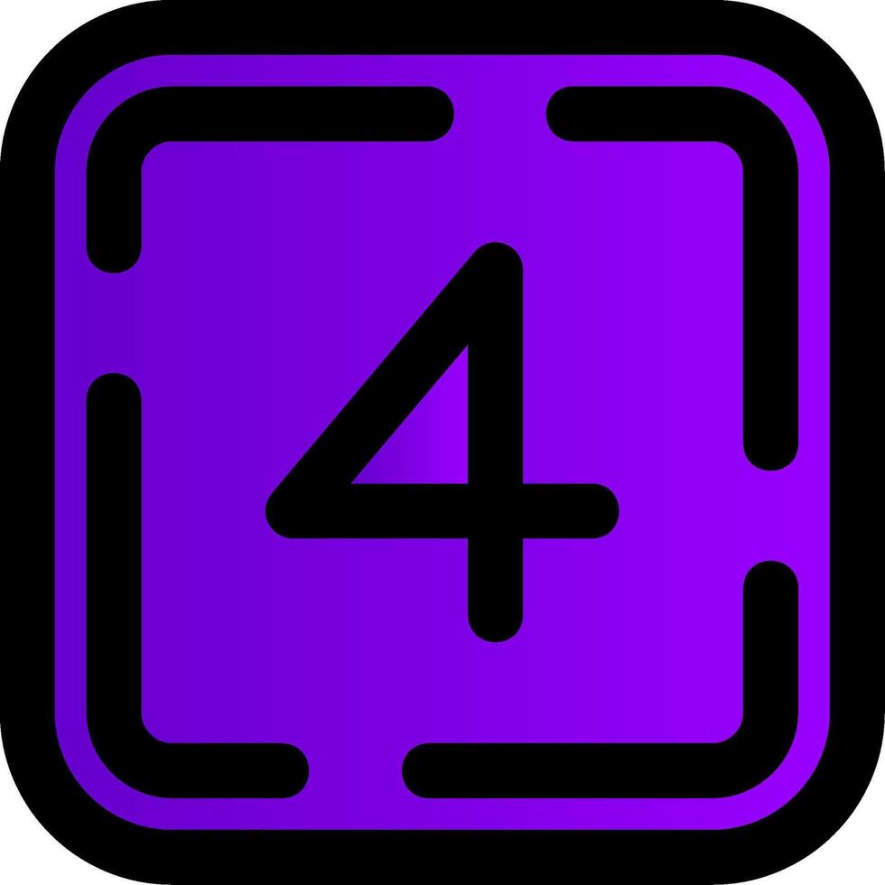Four Filled Gradient Icon vector