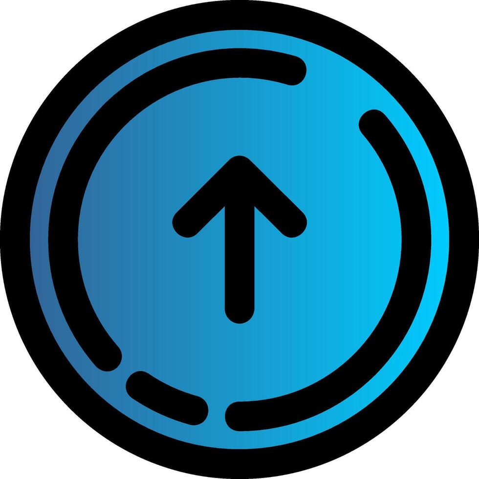 Up arrow Filled Gradient Icon vector