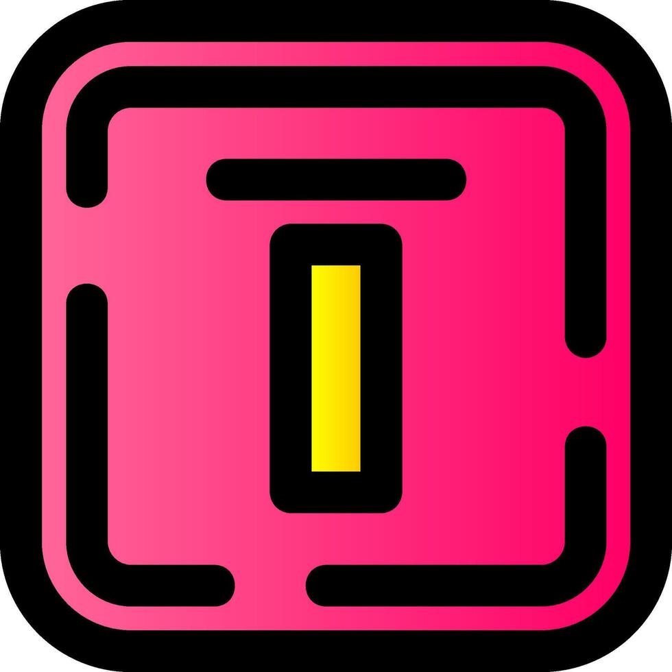 Top alignment Filled Gradient Icon vector
