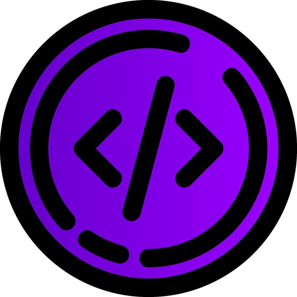 Code Filled Gradient Icon vector