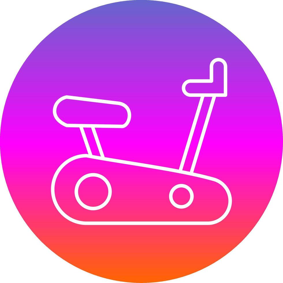 hacer ejercicio bicicleta línea degradado circulo icono vector