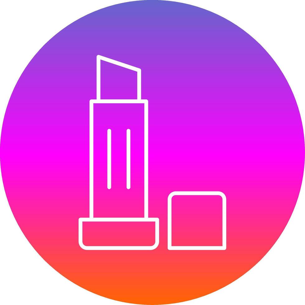 Lip Balm Line Gradient Circle Icon vector