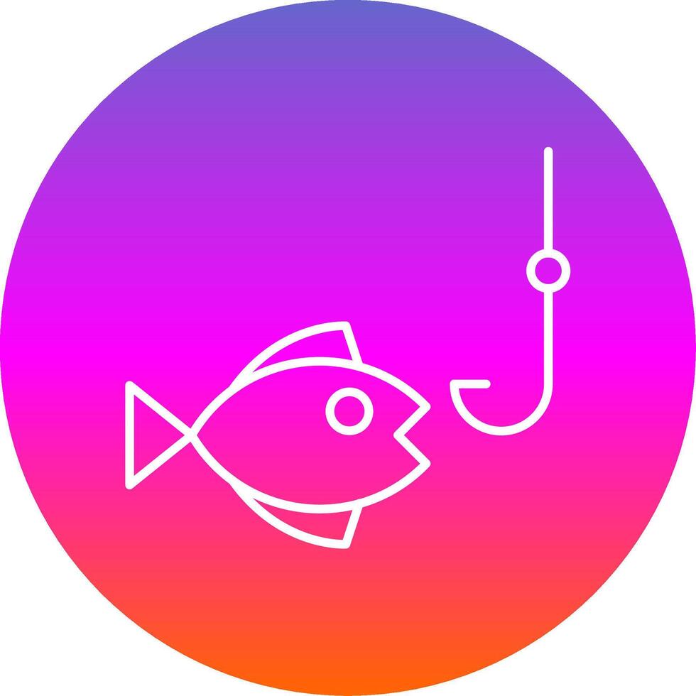 pescar línea degradado circulo icono vector