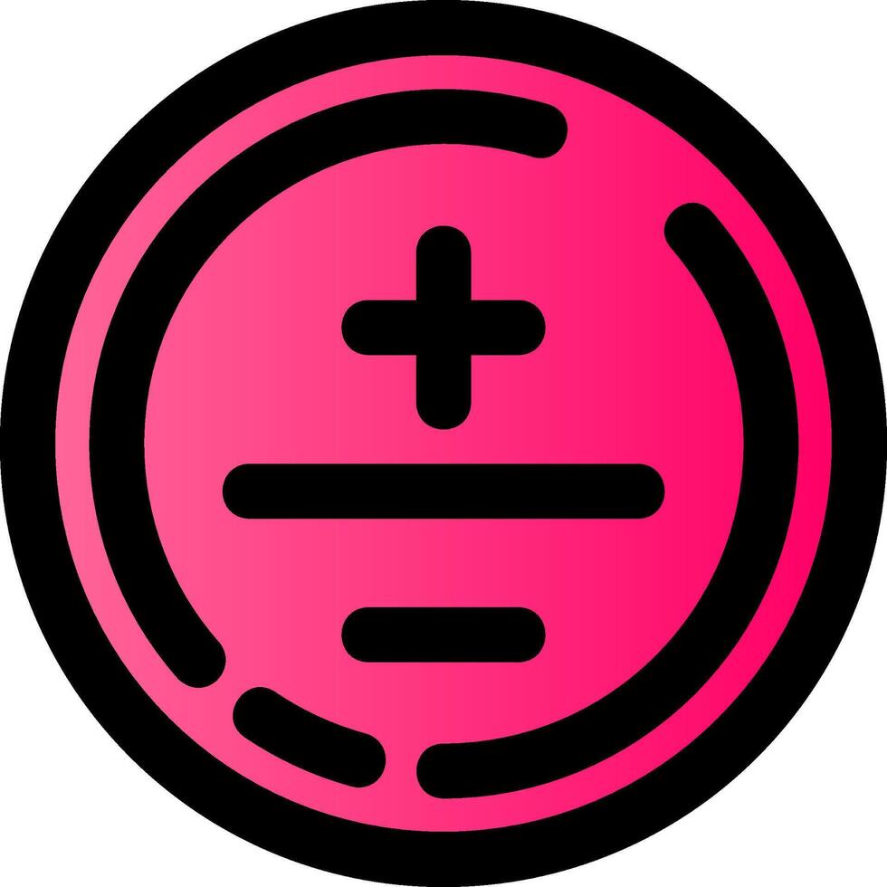 Mathematical symbol Filled Gradient Icon vector