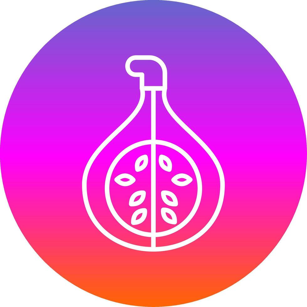 Fig Line Gradient Circle Icon vector