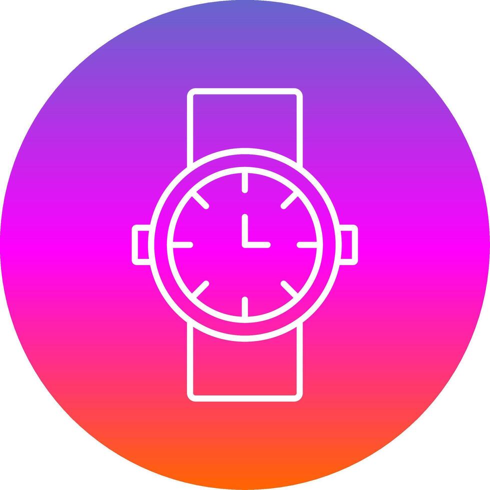 Watch Line Gradient Circle Icon vector