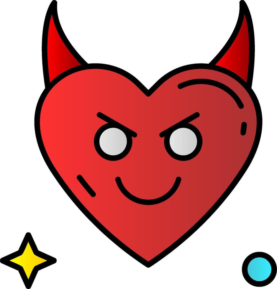 Demon Filled Gradient Icon vector