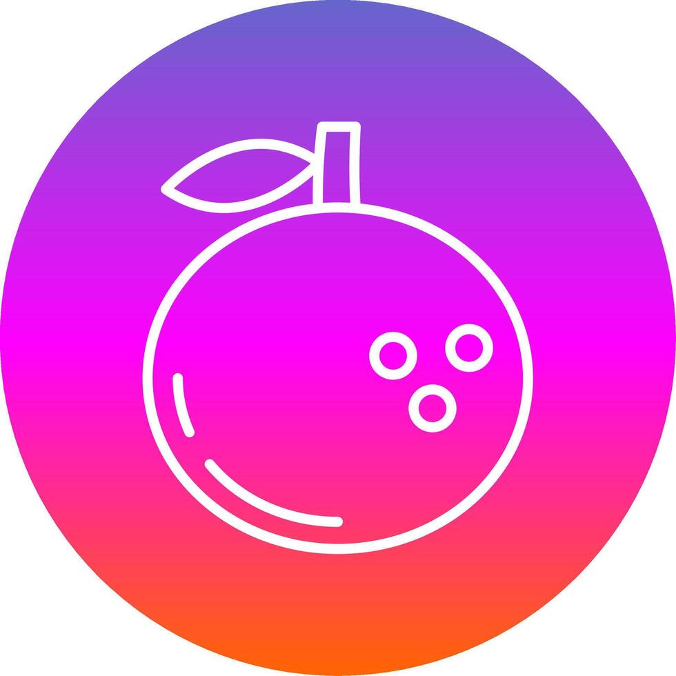 Clementine Line Gradient Circle Icon vector