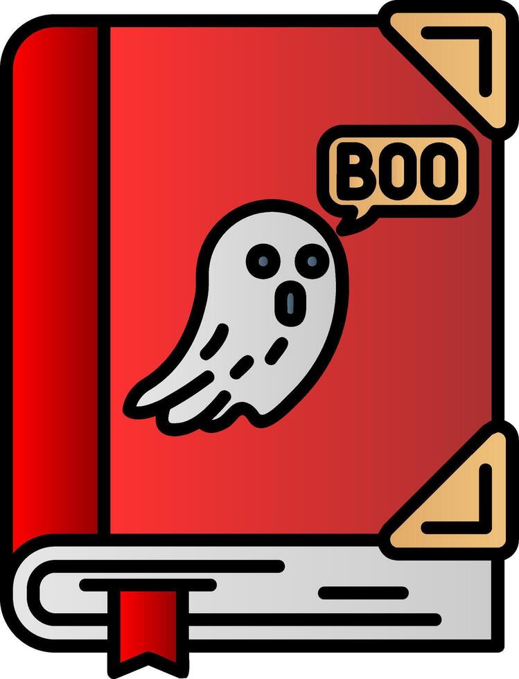 Spooky Filled Gradient Icon vector