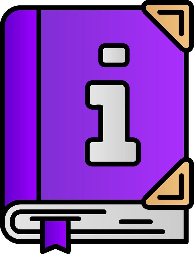 Info Filled Gradient Icon vector