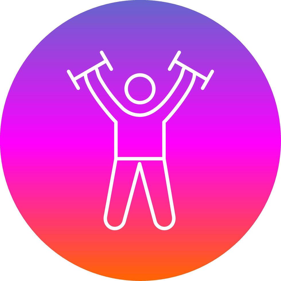 Exercise Line Gradient Circle Icon vector