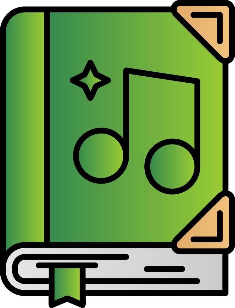 música lleno degradado icono vector