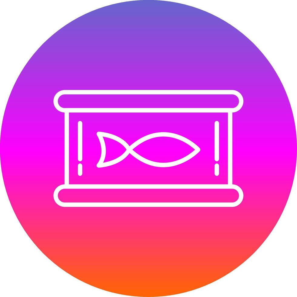 Tuna Line Gradient Circle Icon vector