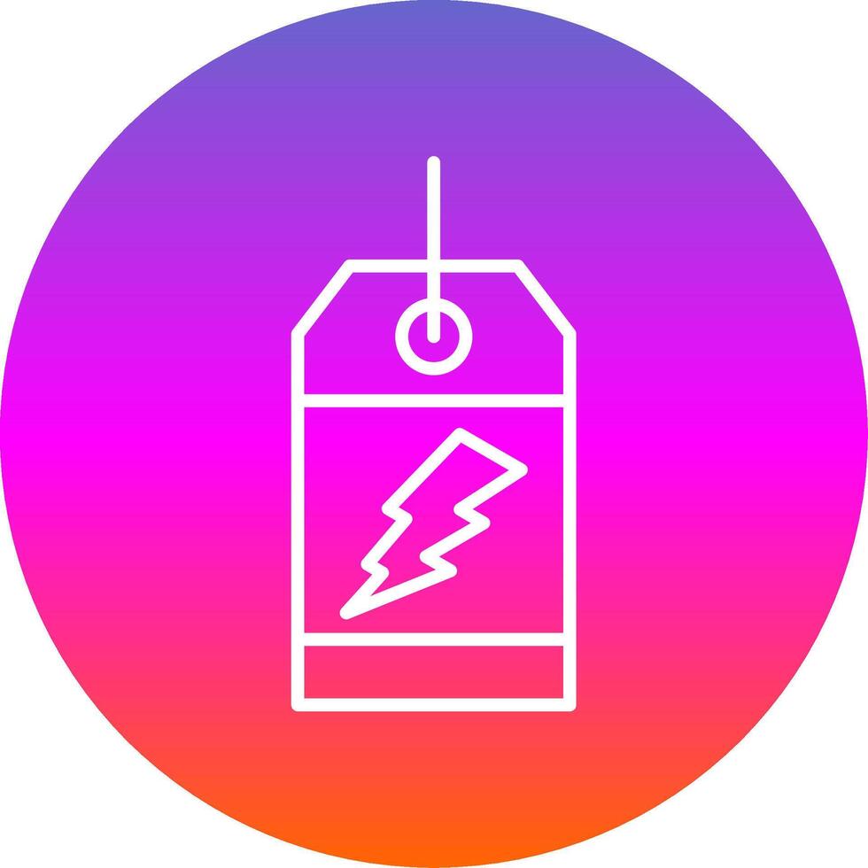 flash Sale Line Gradient Circle Icon vector