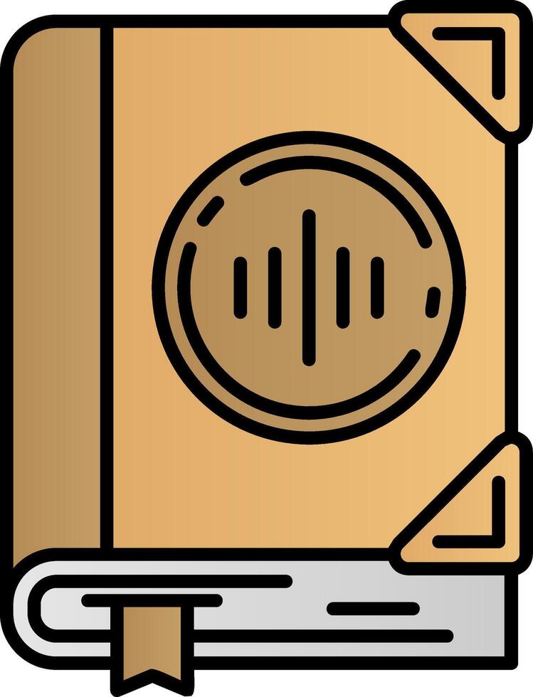 Audio book Filled Gradient Icon vector