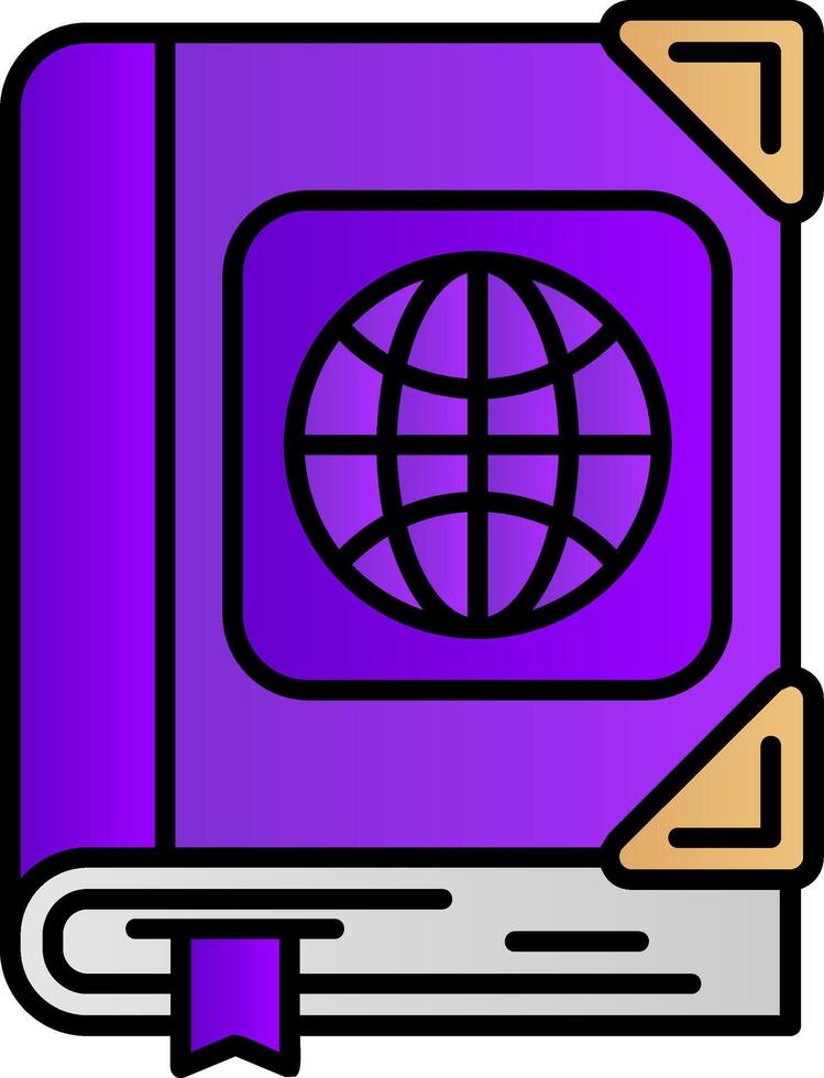 Atlas Filled Gradient Icon vector