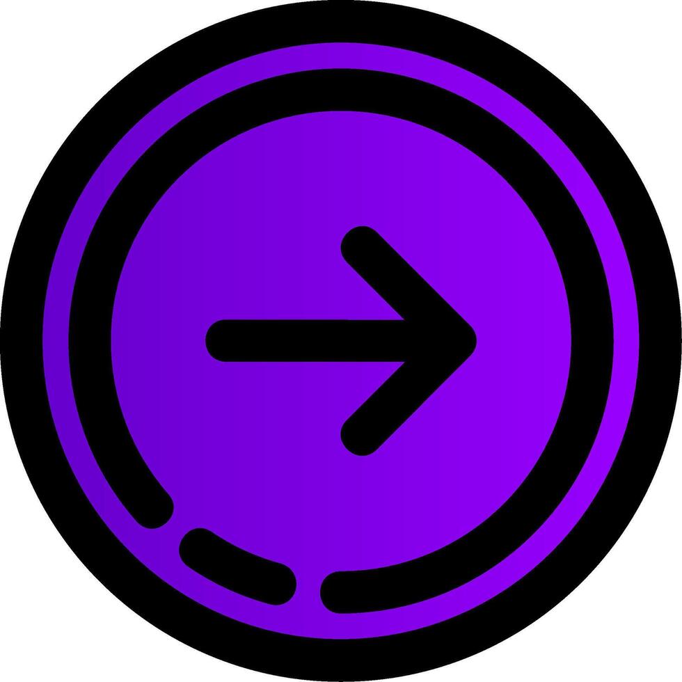 Right arrow Filled Gradient Icon vector