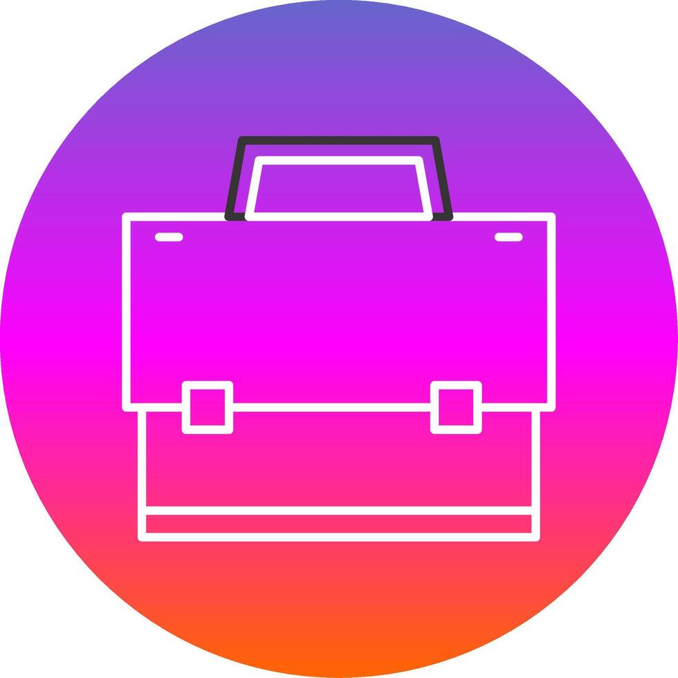 Suitcase Line Gradient Circle Icon vector