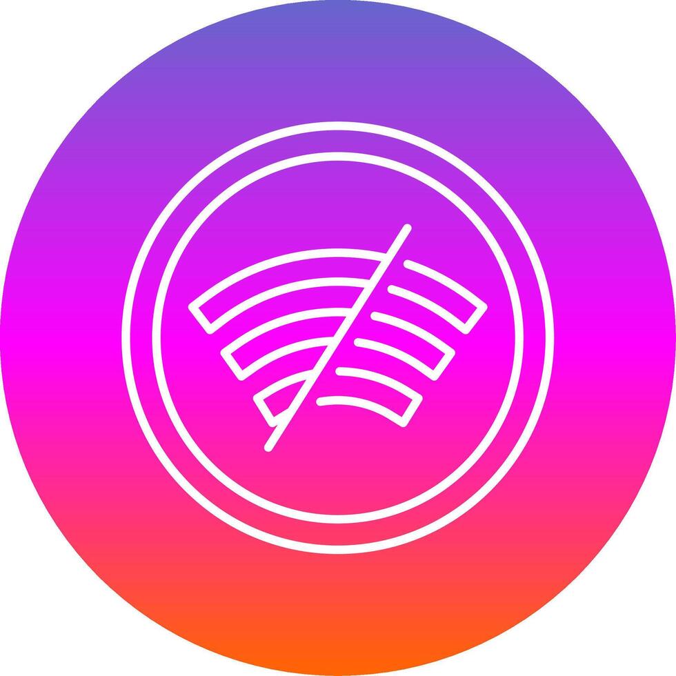Disconnected Line Gradient Circle Icon vector