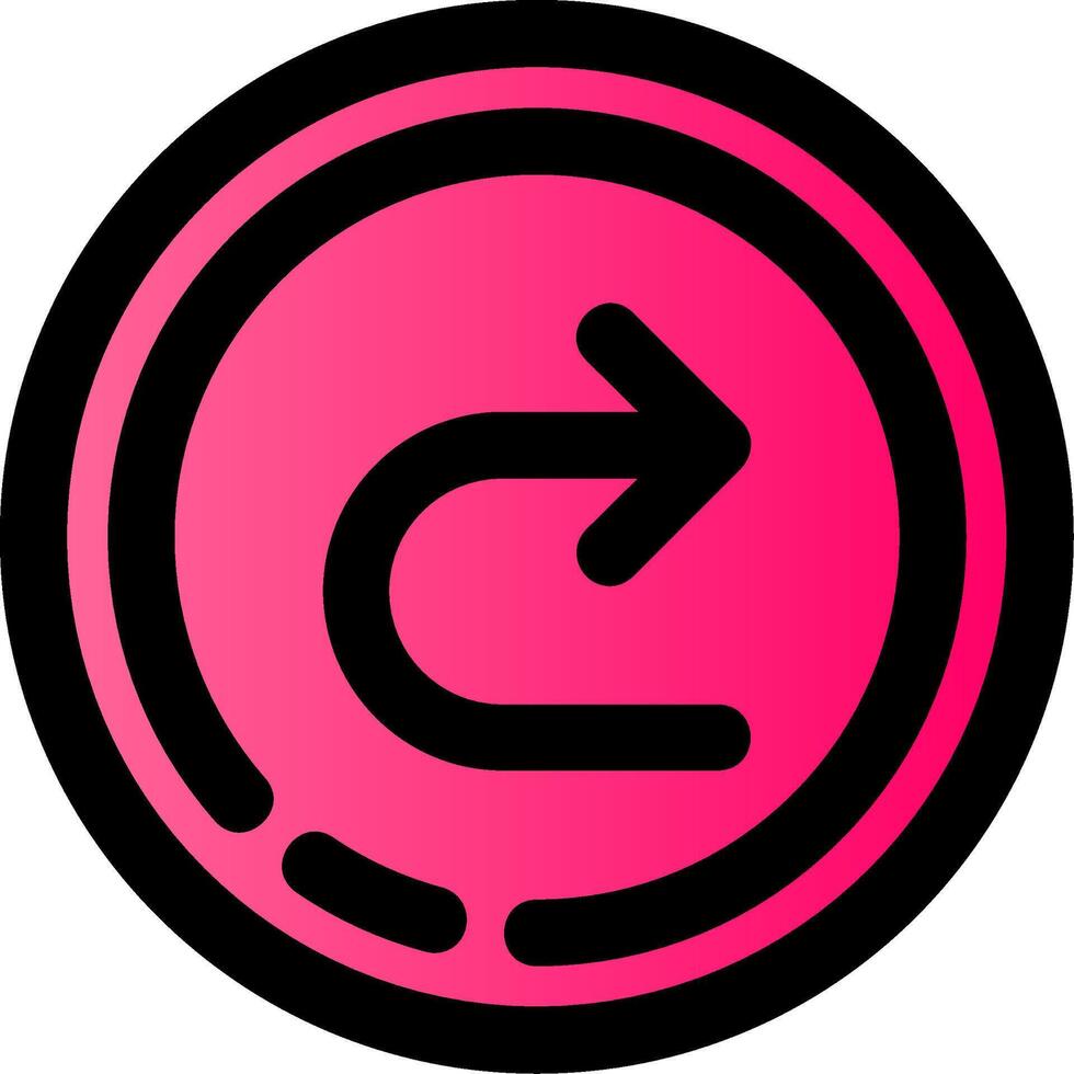 Forward Filled Gradient Icon vector