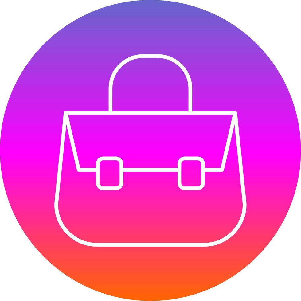 Shoulder Bag Line Gradient Circle Icon vector