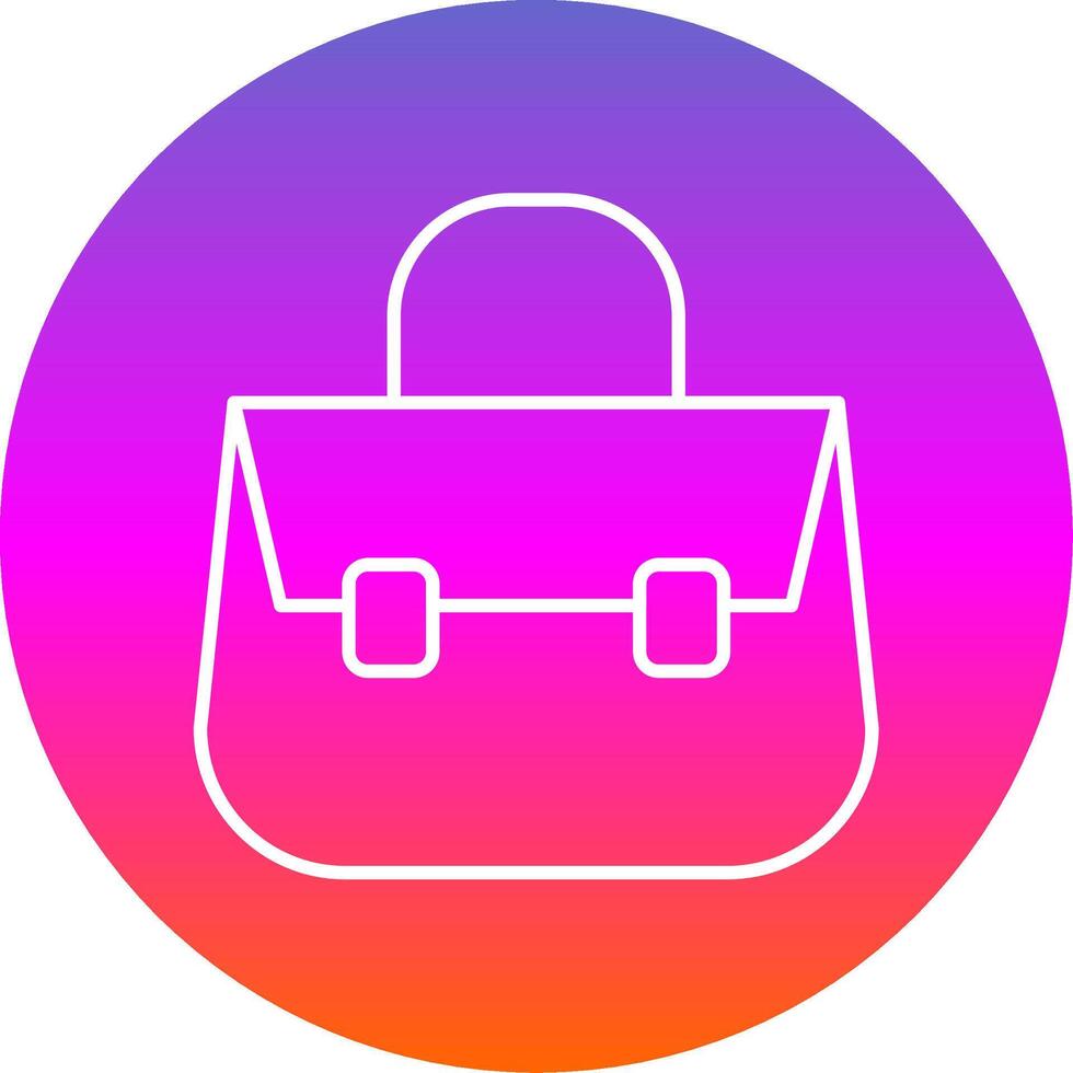 Shoulder Bag Line Gradient Circle Icon vector