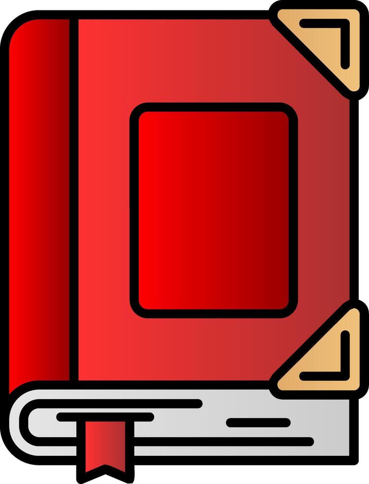 Book Filled Gradient Icon vector
