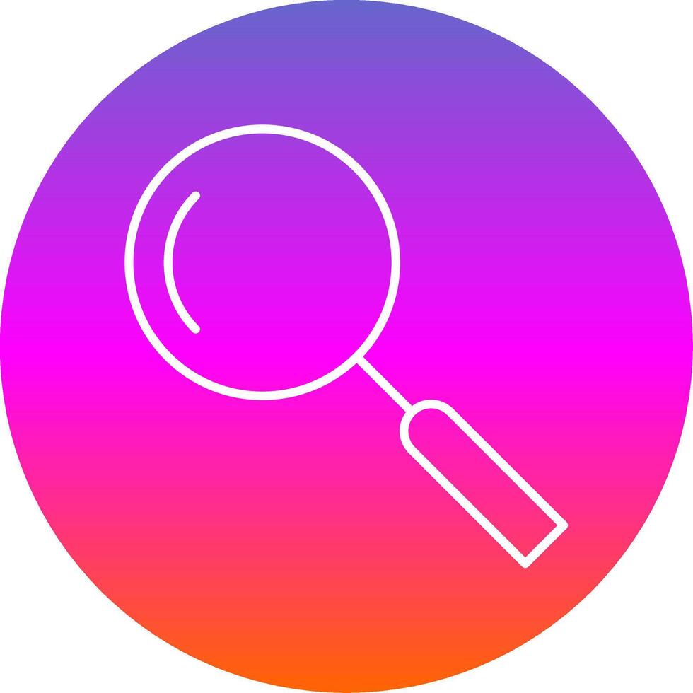 Search Line Gradient Circle Icon vector