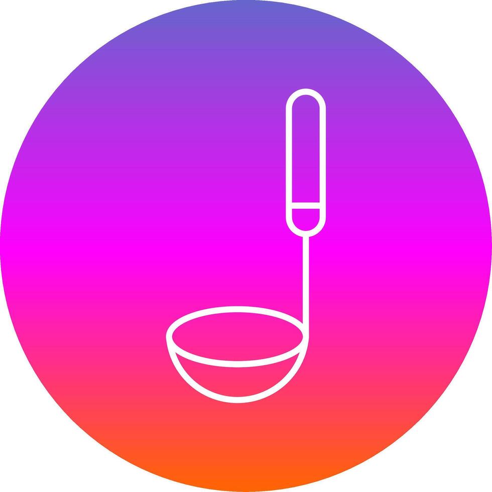 Ladle Line Gradient Circle Icon vector