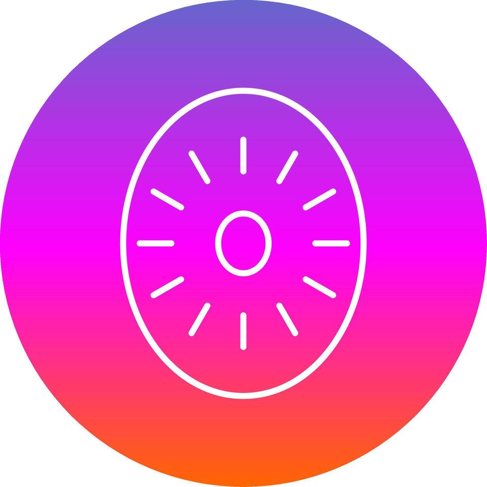 Kiwi Line Gradient Circle Icon vector