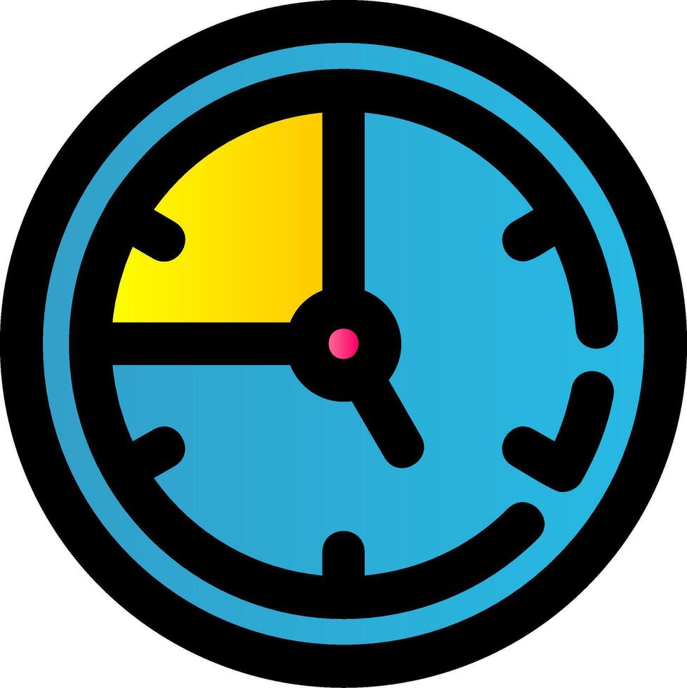 Time Filled Gradient Icon vector