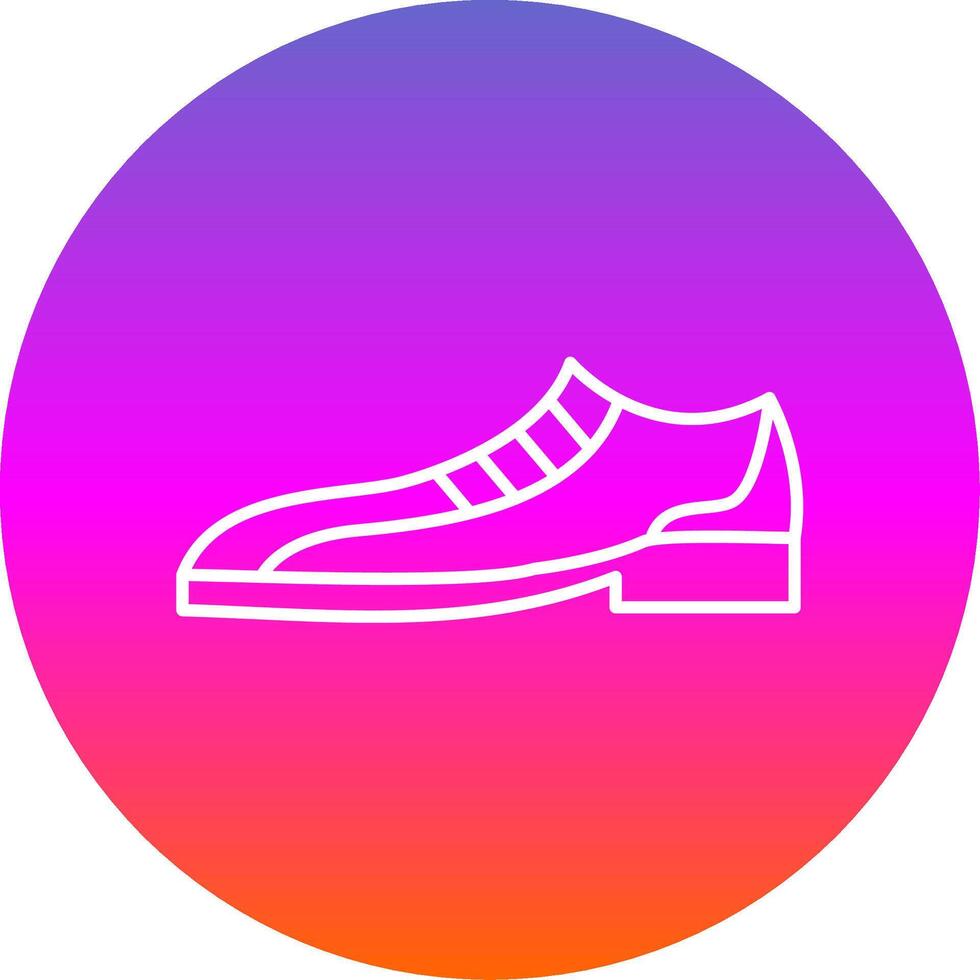 Formal Shoes Line Gradient Circle Icon vector