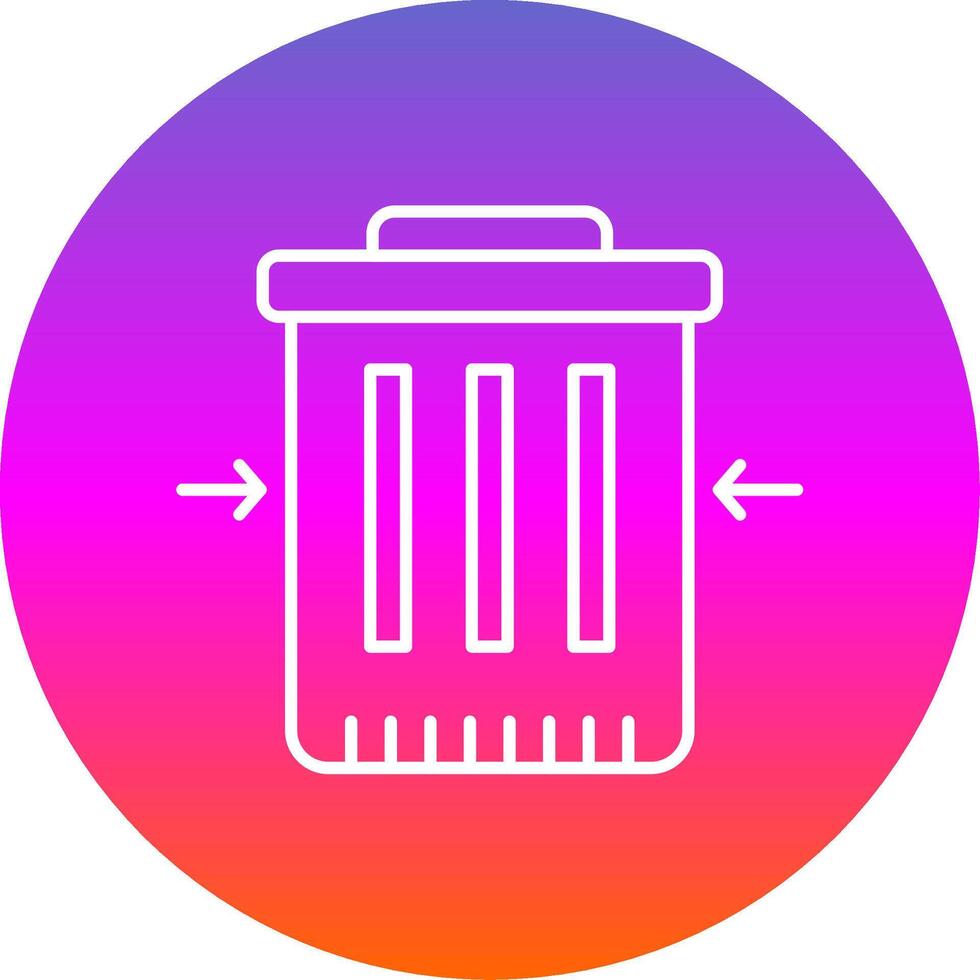 Waste Reduction Line Gradient Circle Icon vector