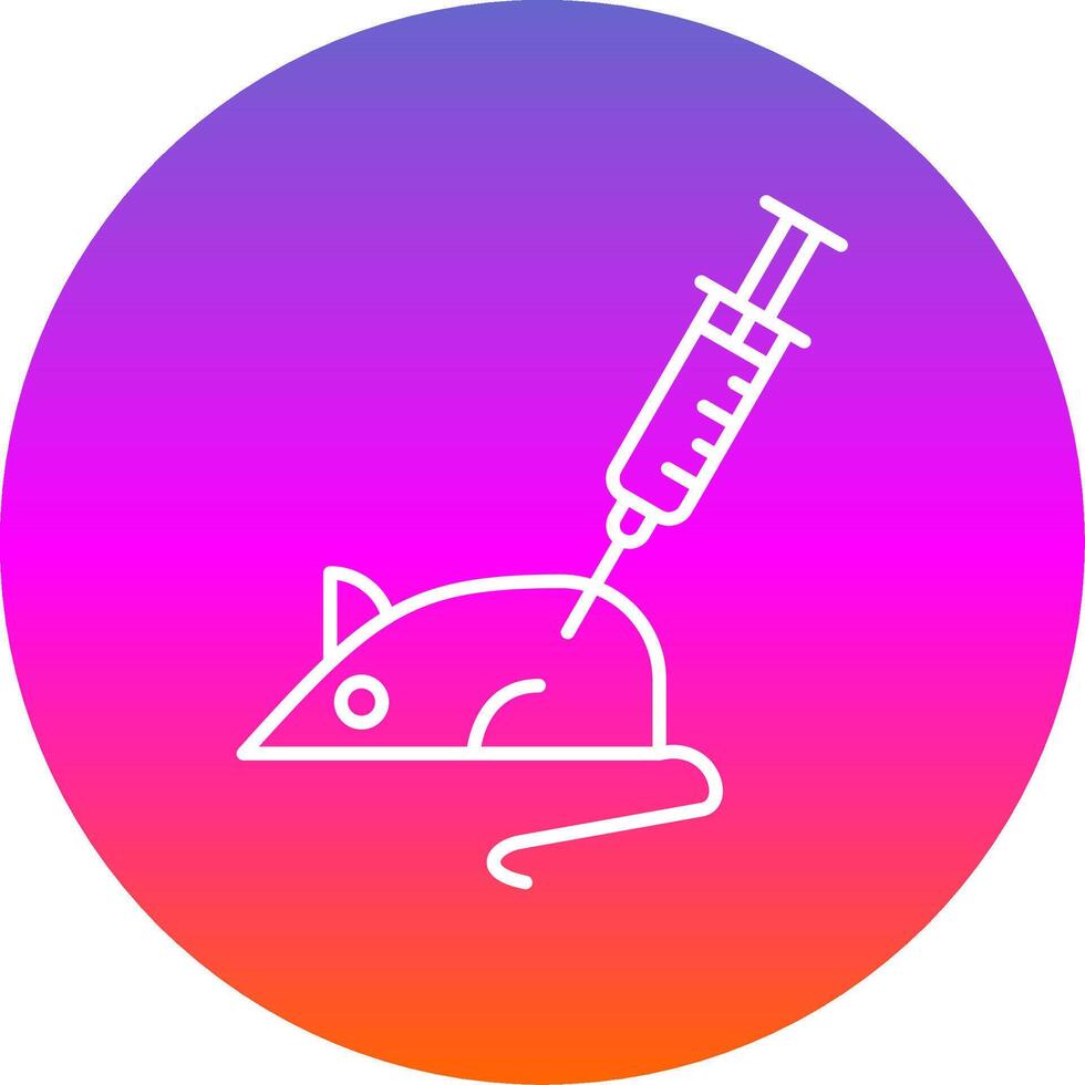 Animal Testing Line Gradient Circle Icon vector