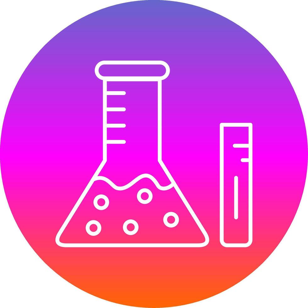 Chemistry Line Gradient Circle Icon vector