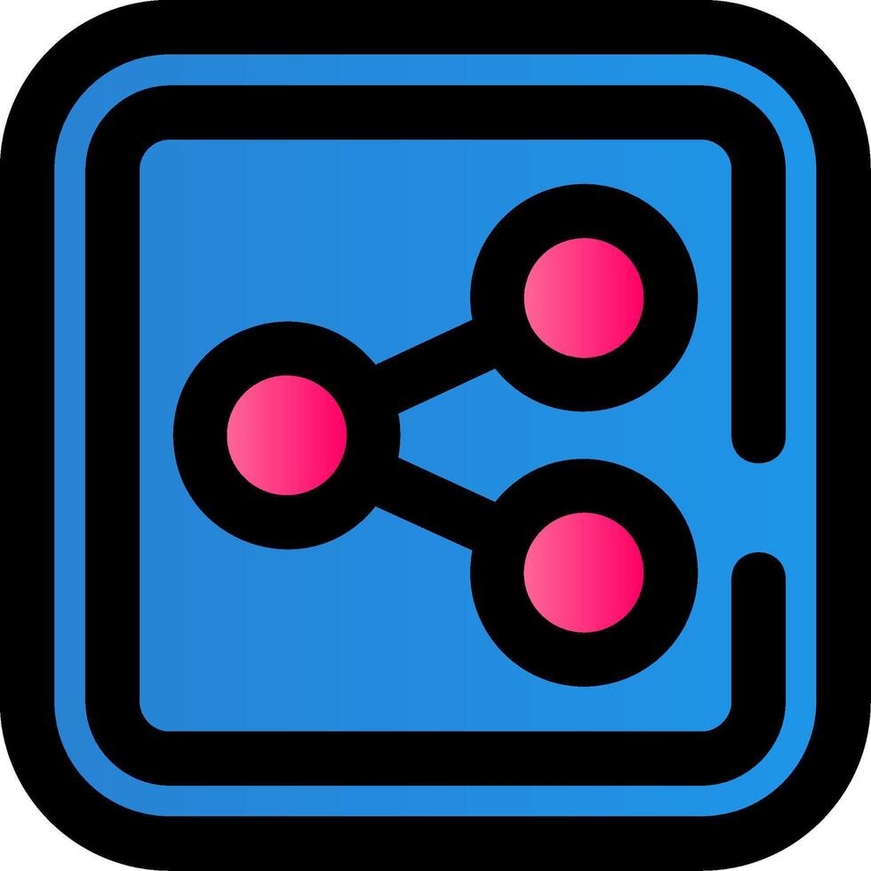 Share Filled Gradient Icon vector
