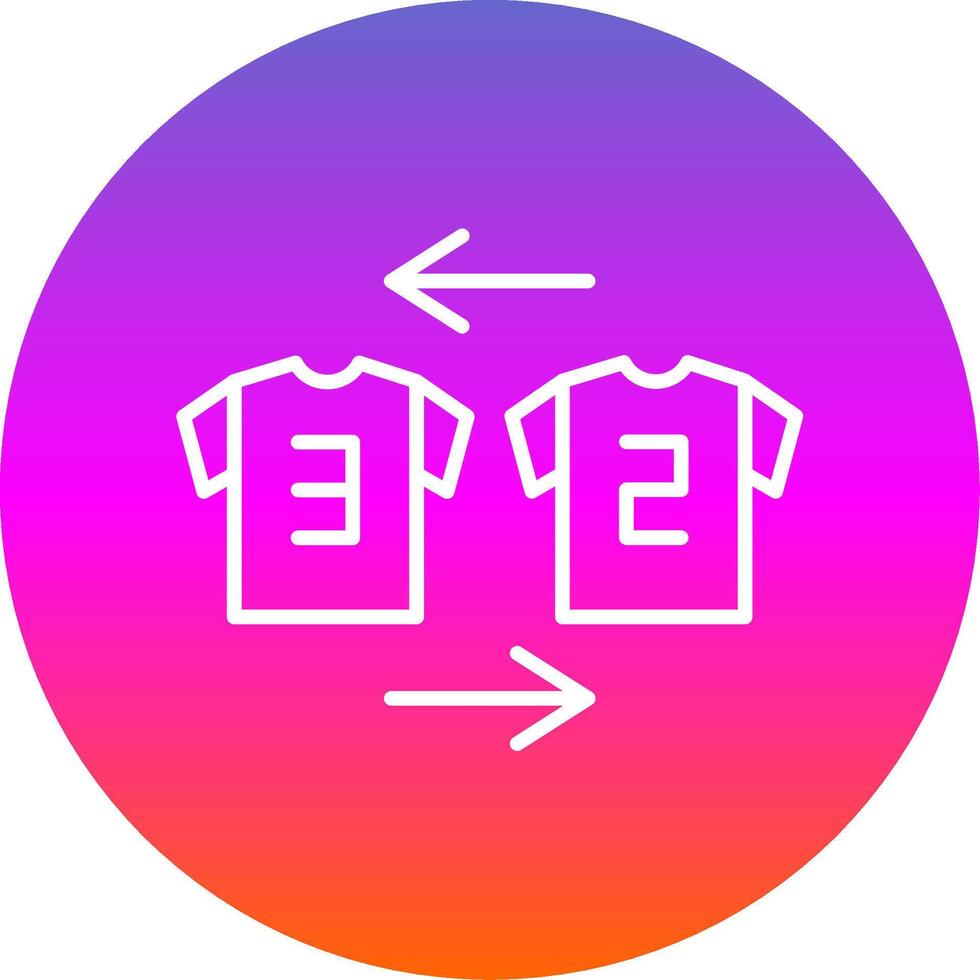Substitution Line Gradient Circle Icon vector