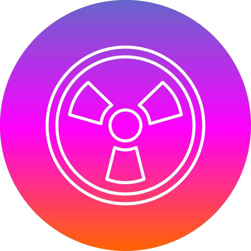 Nuclear Line Gradient Circle Icon vector