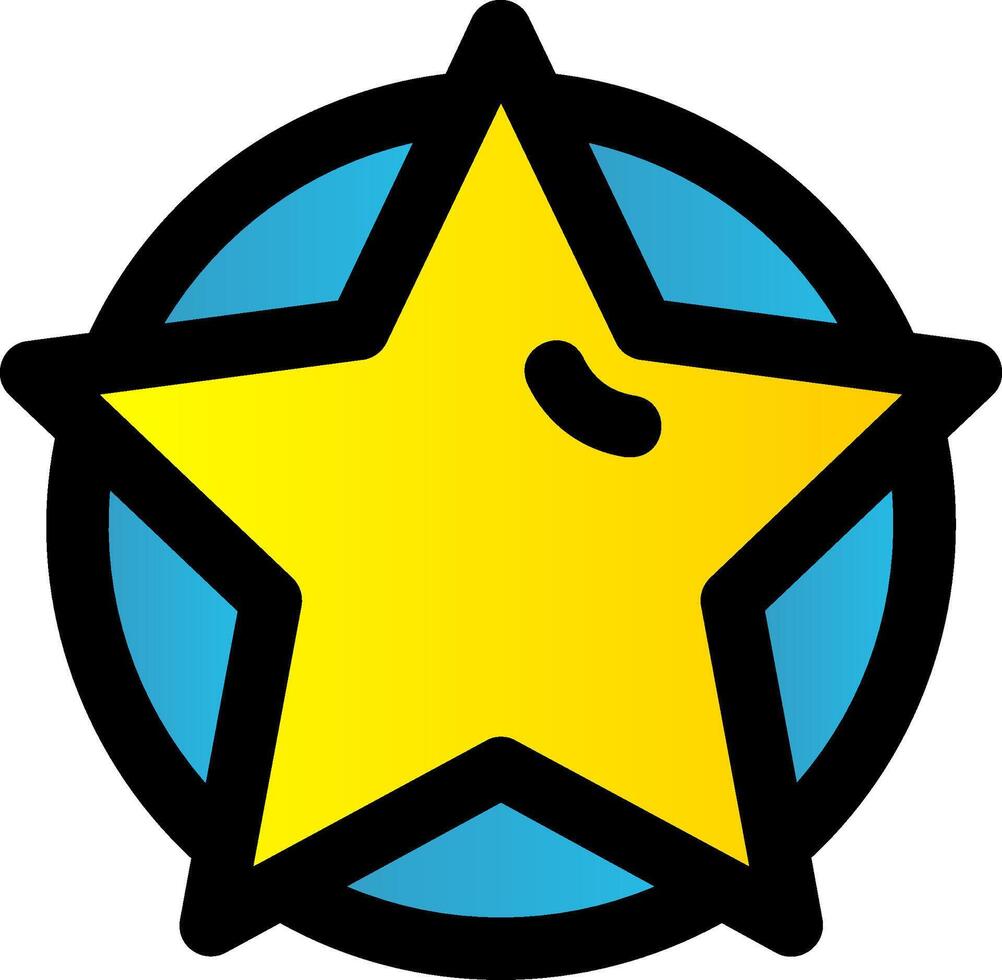 Star Filled Gradient Icon vector