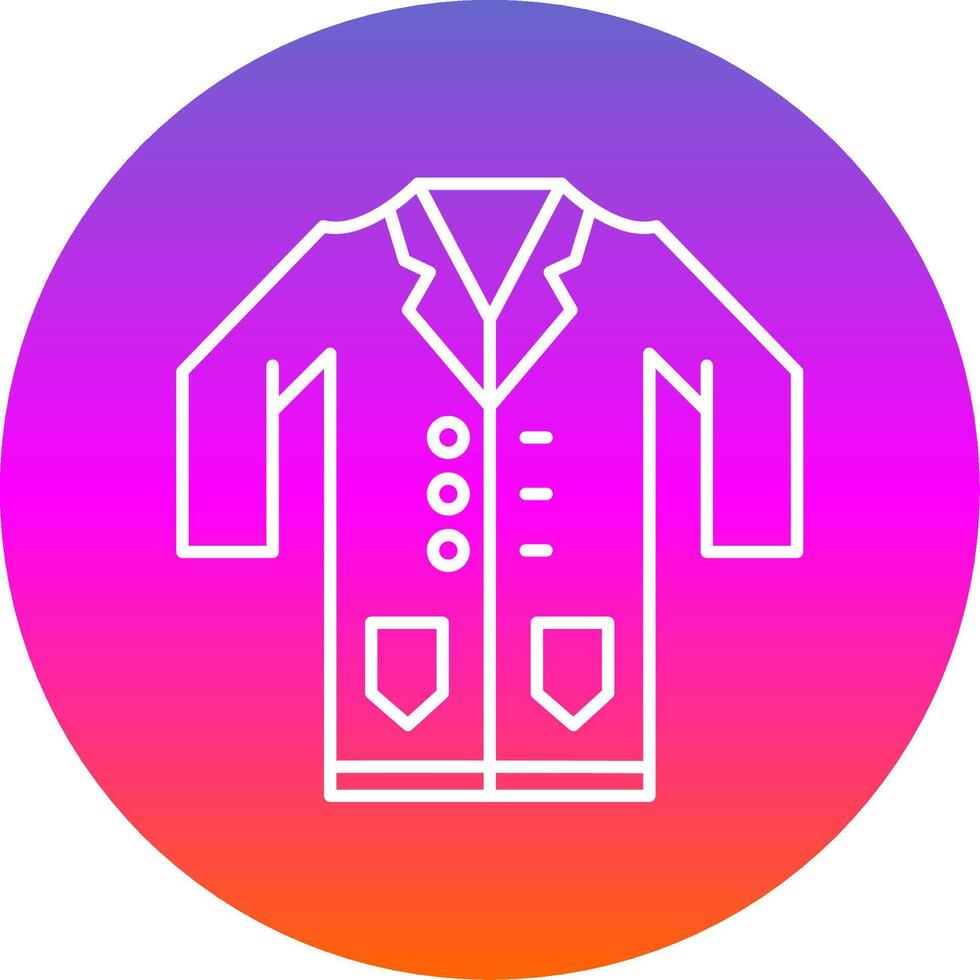 Lab Coat Line Gradient Circle Icon vector