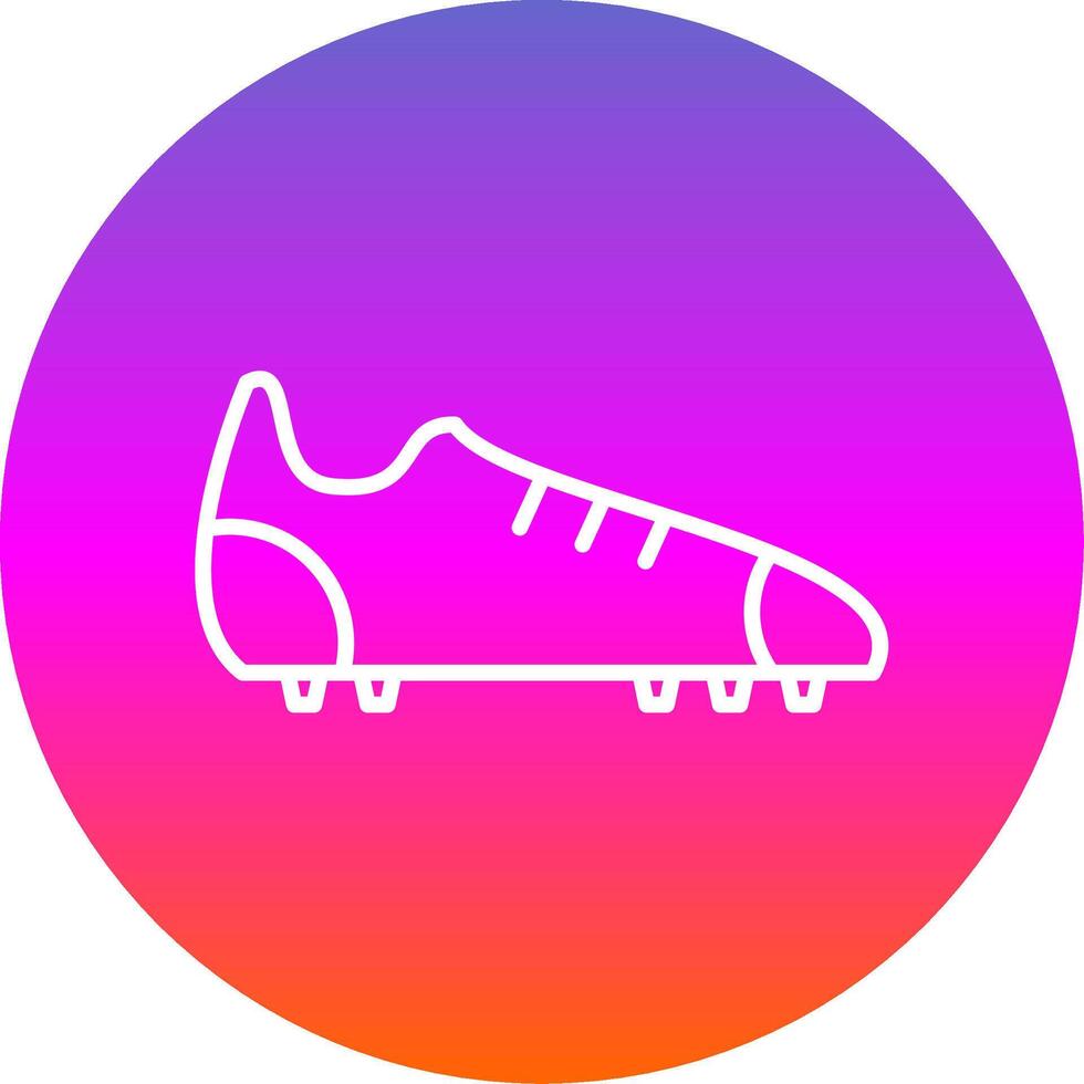 Football Boots Line Gradient Circle Icon vector