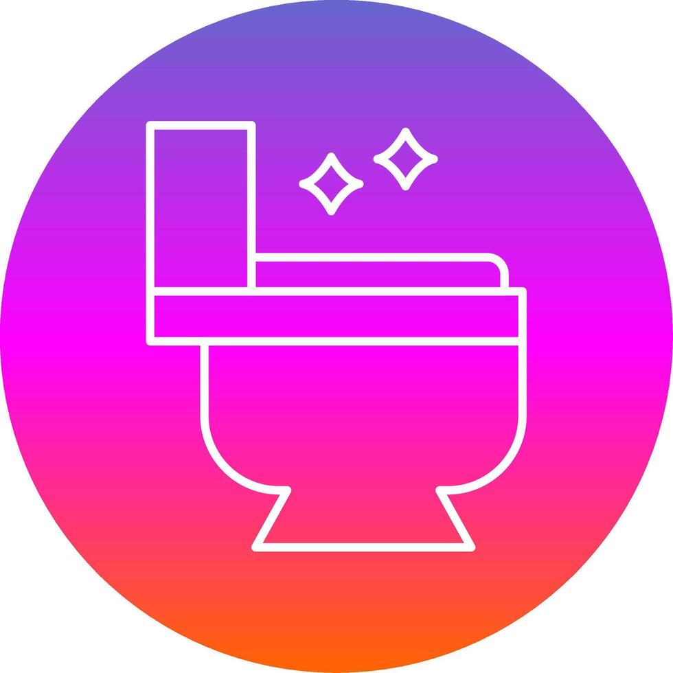 Toilet Line Gradient Circle Icon vector