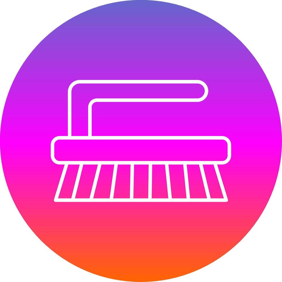 Cleaning Brush Line Gradient Circle Icon vector