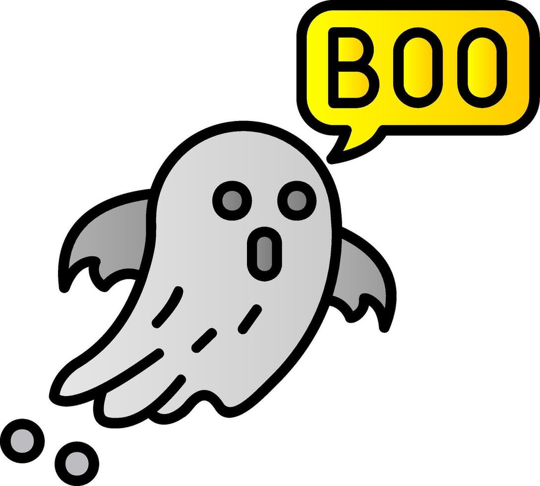 Boo Filled Gradient Icon vector