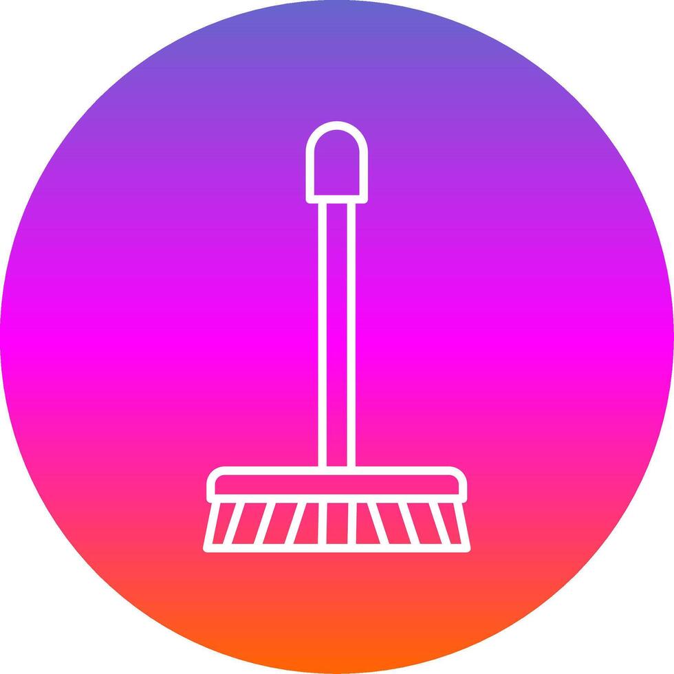 Mop Line Gradient Circle Icon vector