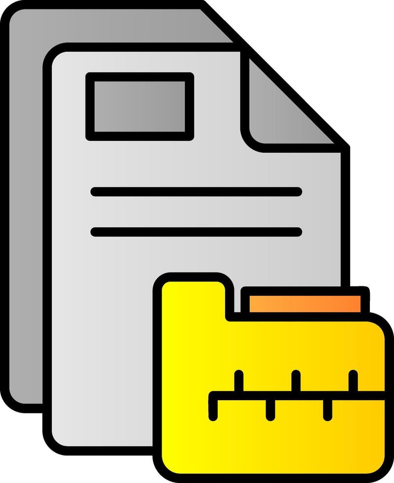 Archive Filled Gradient Icon vector