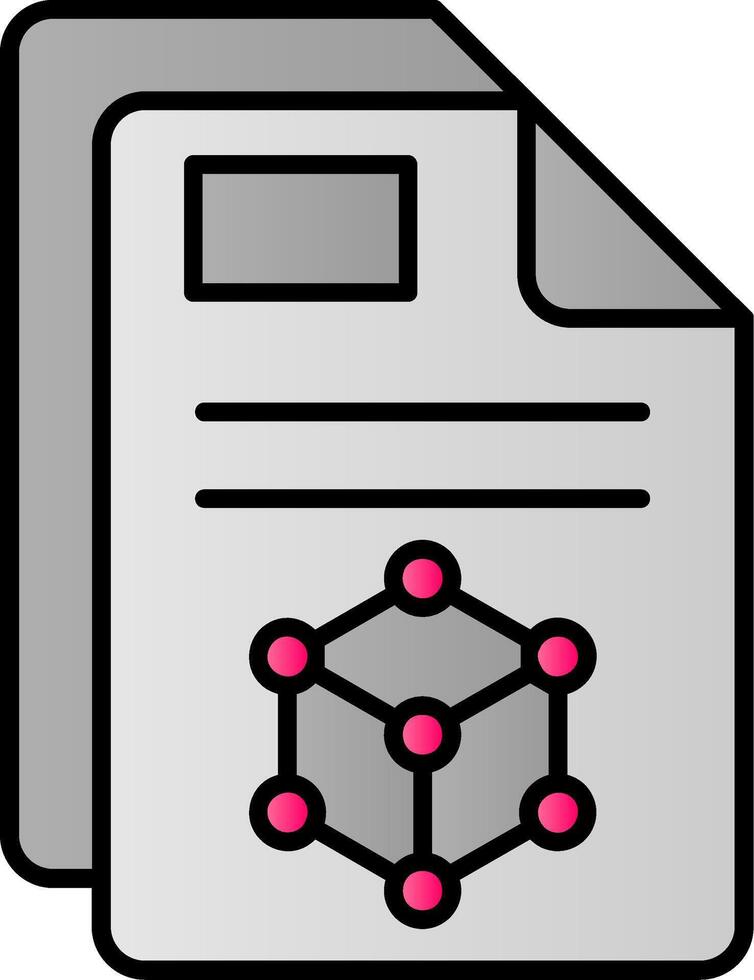 3d Filled Gradient Icon vector