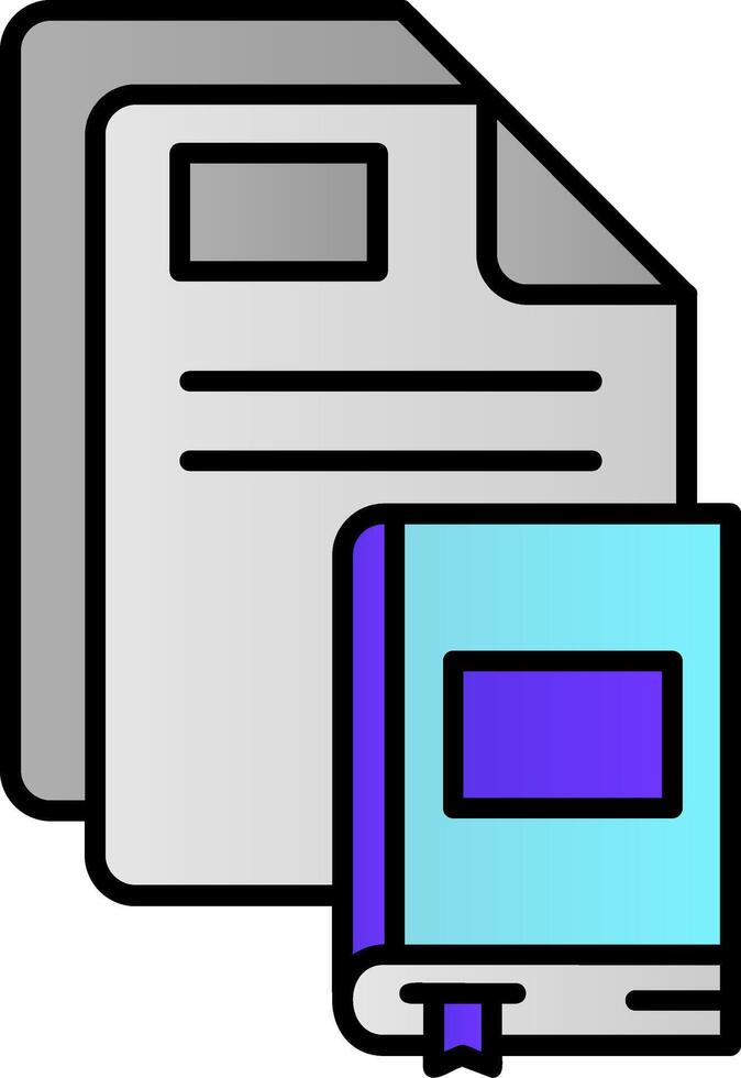 Ebook Filled Gradient Icon vector